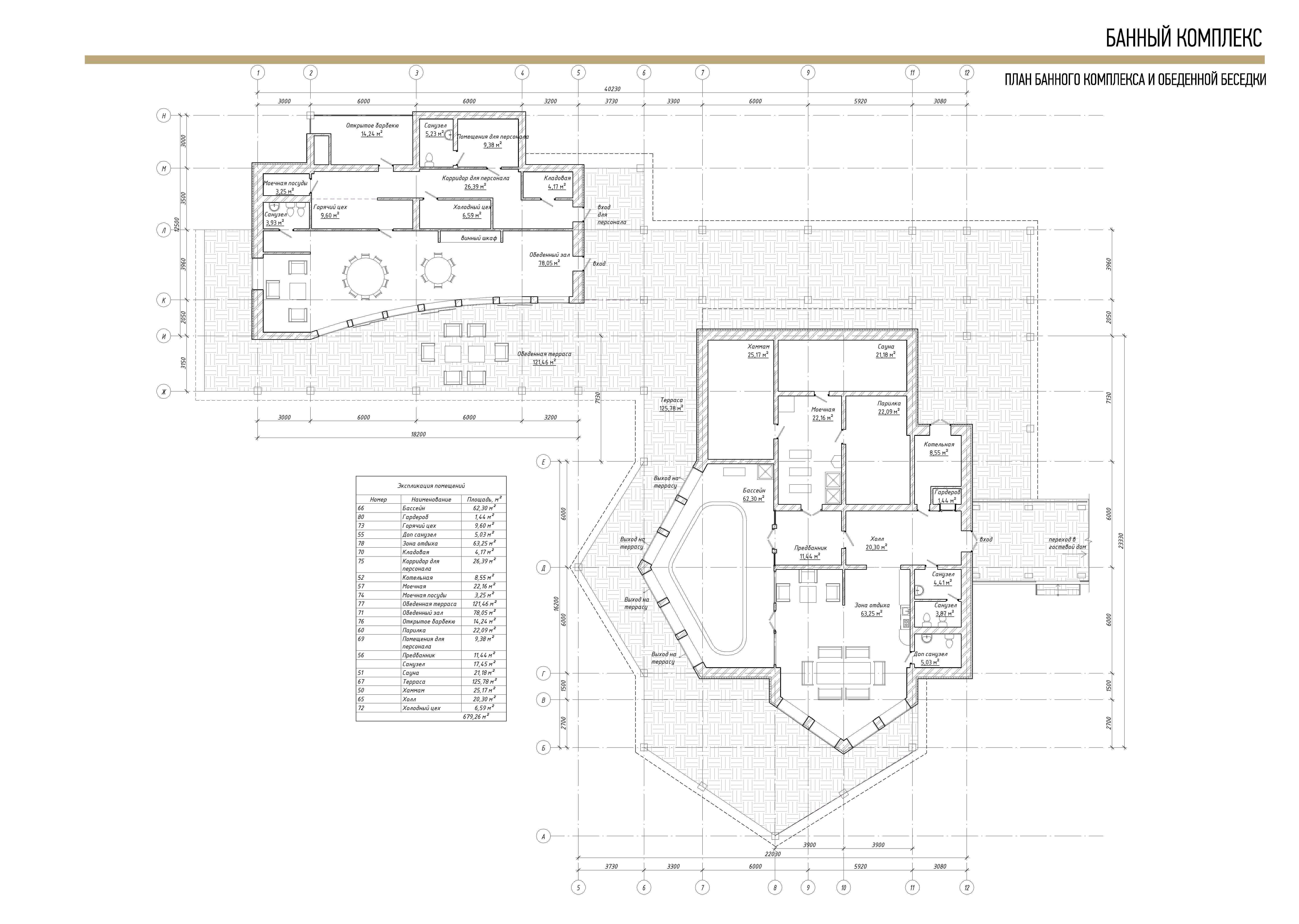 План банного комплекса